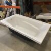 White Side Faucet Fiberglass Bath Tub