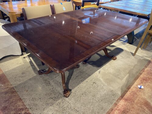 Glossy Table with Claw Foot Detail
