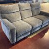 Blue Plush 3 Seat Power Recliner