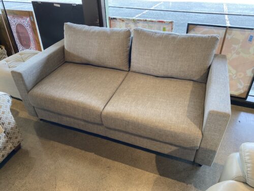 Modern Minimalist Grey Loveseat