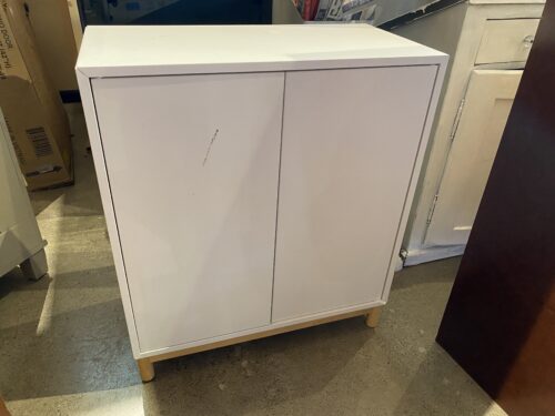 Simple White 2 Door Push Cabinet