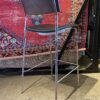 ALLERMURE Wood Back Bar Stool