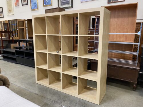 Cream Faux Wood 4 x 4 Cubbie Shelf