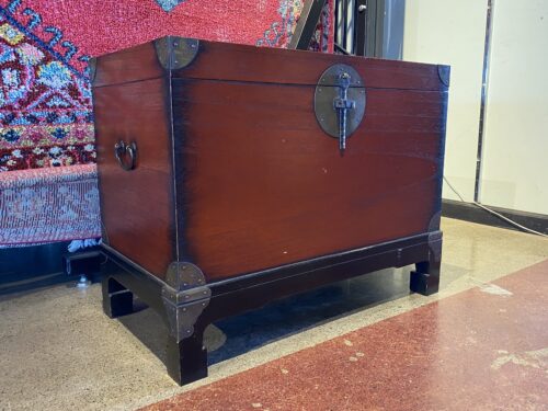 Rich Red Asian Inspired Elevated Chest