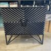 UTTERMOST Zadie Aged Ebony Rippling Accent Cabinet