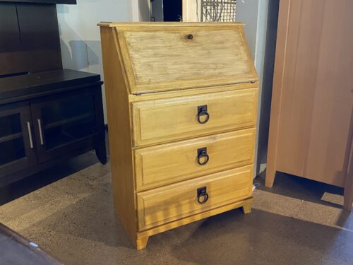 Petite Mustard Yellow Secretary Desk