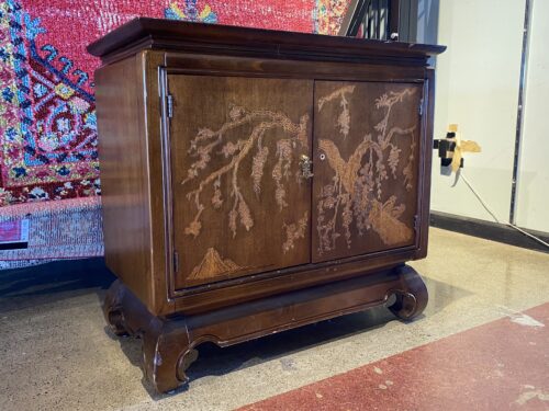 Stout Asian-Inspired Carved Door Cabinet