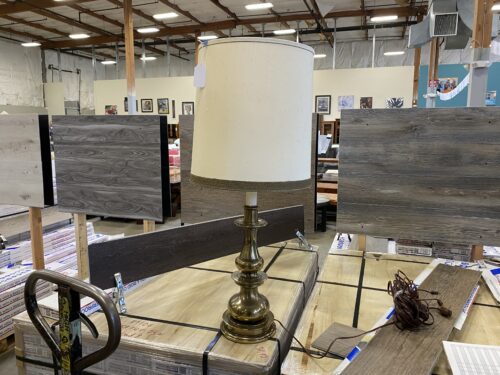 Vintage Brass Candelabra Style Table Lamp