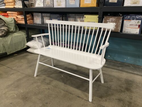 White Wood Indoor Bench