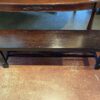 Low Sturdy Dark Roast Wood Bench