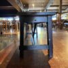 Low Sturdy Dark Roast Wood Bench