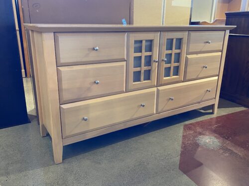 PALLISER Blonde Dresser w/ Adjustable Shelf Cabinet