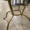 Dainty Golden Circle Dining Table with Carved Roses