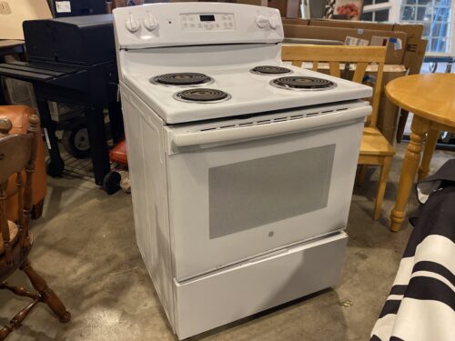 GE White 4-Burner Cooktop