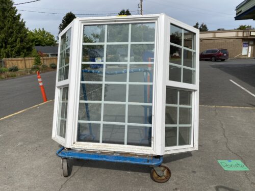 Large White Frame Bay Window, 61x76