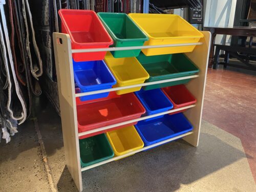 Colorful Lightweight Open Bin Storage Shelf