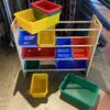Colorful Lightweight Open Bin Storage Shelf