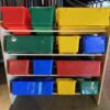 Colorful Lightweight Open Bin Storage Shelf
