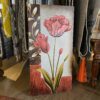 Metallic Textured Stretch Canvas Floral Art