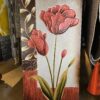 Metallic Textured Stretch Canvas Floral Art