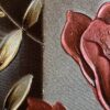 Metallic Textured Stretch Canvas Floral Art