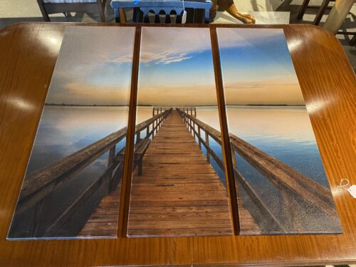 Pier Walk Stretched Canvas Art Set (3)