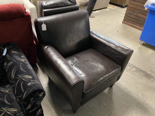 Brown Leather Distressed ArmChair