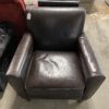 Brown Leather Distressed Armchair
