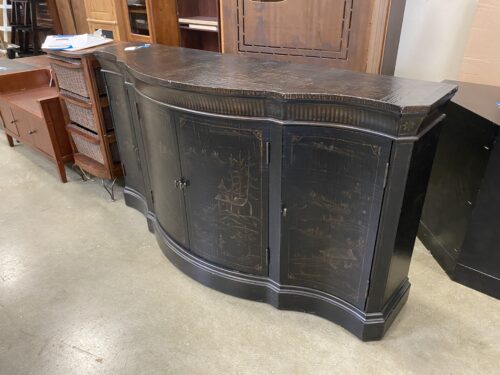 ETHAN ALLEN Vivianne Black Serpentine Oriental Buffett