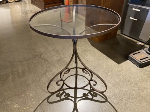 Cast Iron Glass Top Table