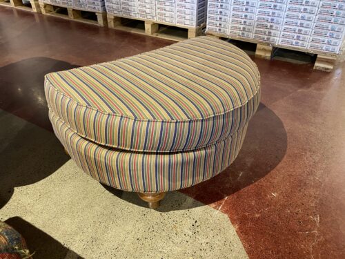 Half Circle Stripped Ottoman