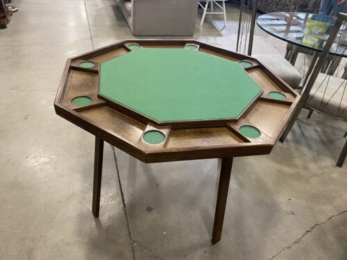 Folding Card Table with Billiard Fabric Inserts
