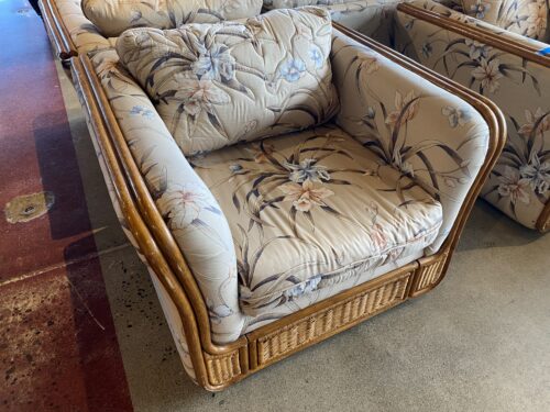 BASSETT Floral Wicker Chair