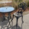 Iron Outdoor Bistro Table and Chair