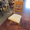 Set of 6 Chairs with White Fabric Seat