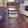 Set of 6 Chairs with White Fabric Seat