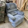 LA-Z-BOY Blue Manual Recliner with Arm and Headrest Covers