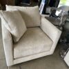CRATE AND BARREL White Rectangular Armchair