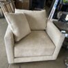 CRATE AND BARREL White Rectangular Armchair