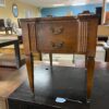 Leather Topped Rolling Nightstand