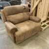 Brown Faux Leather Electric Wide Recliner