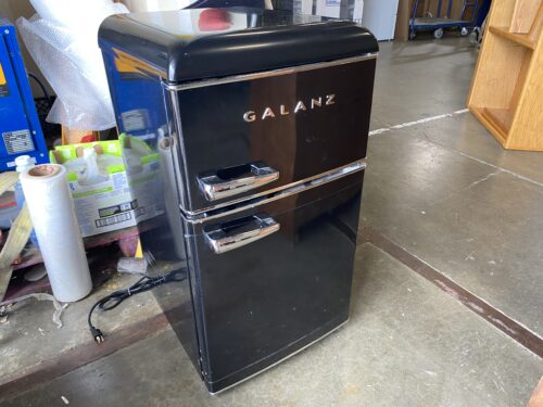 GALANZ 3.1 Cubic Feet Black Retro Mini Fridge and Freezer Model #GLR31TBKER