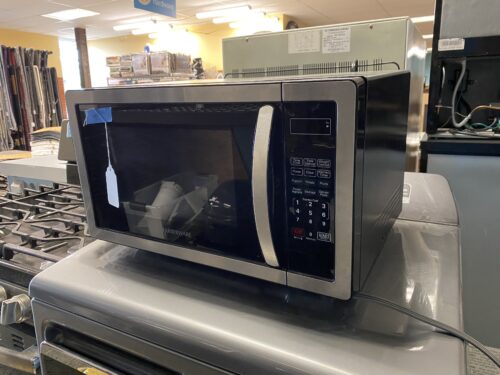 FARBERWARE Black and Stainless Steel Microwave Model #FMO11AHTBKB