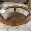 Glass Topped Oval Coffee Table
