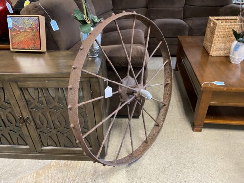Americana Rusty Tractor Wheel