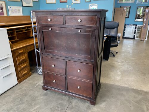 All-in-One Hidden Office Dresser with Power