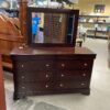 LIFESTYLE SOLUTIONS Cherry Red Dresser with Mirror