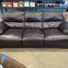 Deep Brown Faux Leather Extra Plush Sofa