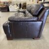 Deep Brown Faux Leather Extra Plush Sofa