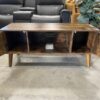 Burnt Wood Look 2 Cabinet Media Center